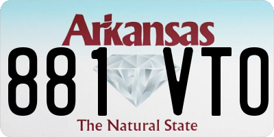 AR license plate 881VTO