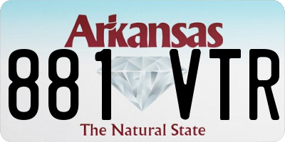 AR license plate 881VTR
