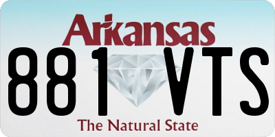 AR license plate 881VTS