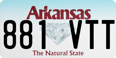 AR license plate 881VTT