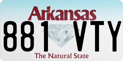 AR license plate 881VTY