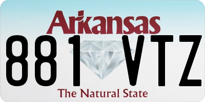 AR license plate 881VTZ
