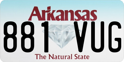 AR license plate 881VUG