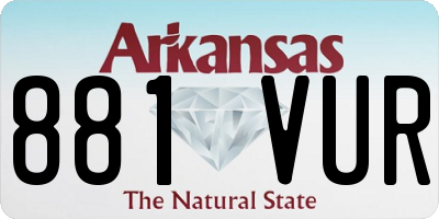 AR license plate 881VUR
