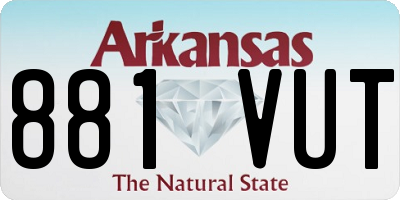 AR license plate 881VUT