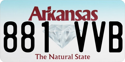 AR license plate 881VVB