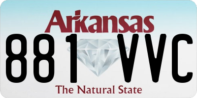AR license plate 881VVC