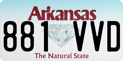 AR license plate 881VVD