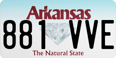 AR license plate 881VVE