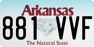 AR license plate 881VVF