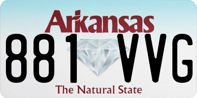 AR license plate 881VVG