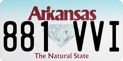 AR license plate 881VVI
