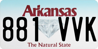 AR license plate 881VVK