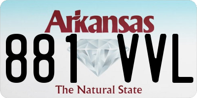 AR license plate 881VVL