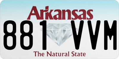 AR license plate 881VVM