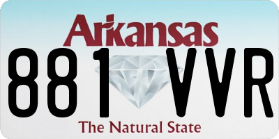 AR license plate 881VVR