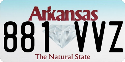 AR license plate 881VVZ