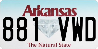 AR license plate 881VWD