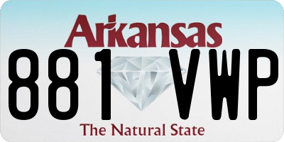 AR license plate 881VWP