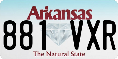 AR license plate 881VXR
