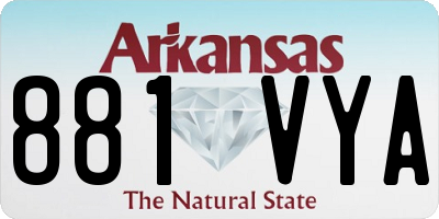 AR license plate 881VYA