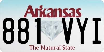 AR license plate 881VYI
