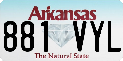 AR license plate 881VYL