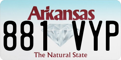 AR license plate 881VYP