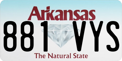 AR license plate 881VYS