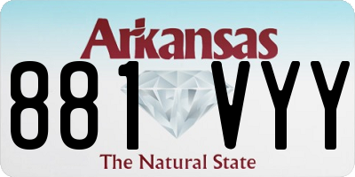 AR license plate 881VYY