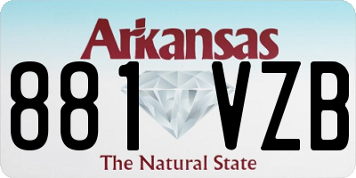AR license plate 881VZB