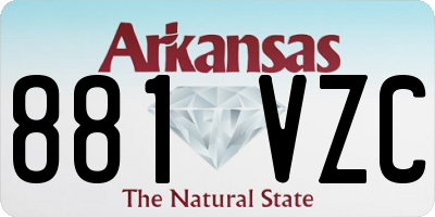 AR license plate 881VZC