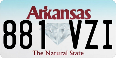 AR license plate 881VZI