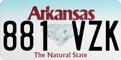 AR license plate 881VZK