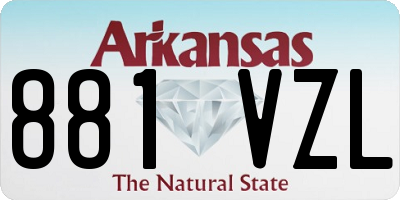 AR license plate 881VZL