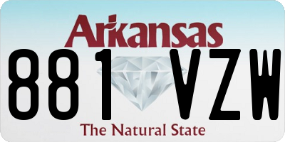 AR license plate 881VZW