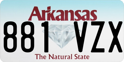 AR license plate 881VZX