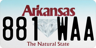 AR license plate 881WAA