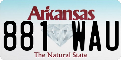 AR license plate 881WAU