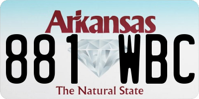 AR license plate 881WBC