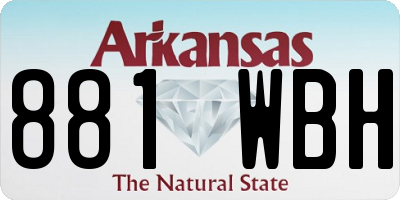AR license plate 881WBH