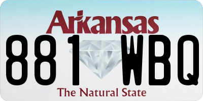 AR license plate 881WBQ