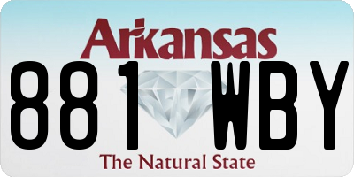 AR license plate 881WBY