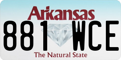 AR license plate 881WCE