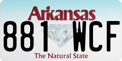 AR license plate 881WCF