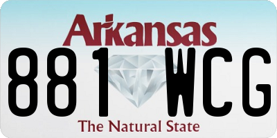 AR license plate 881WCG