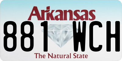 AR license plate 881WCH