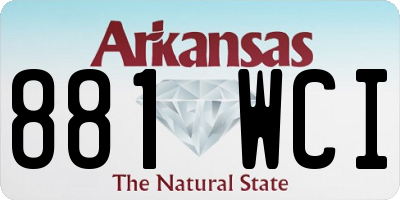 AR license plate 881WCI