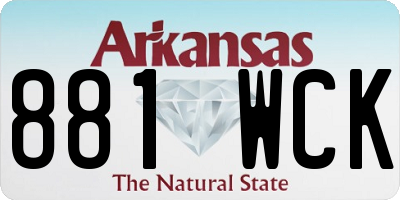 AR license plate 881WCK