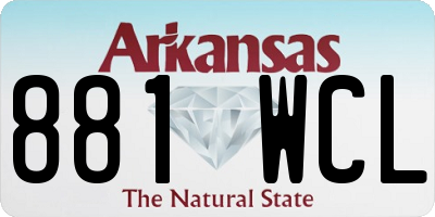 AR license plate 881WCL